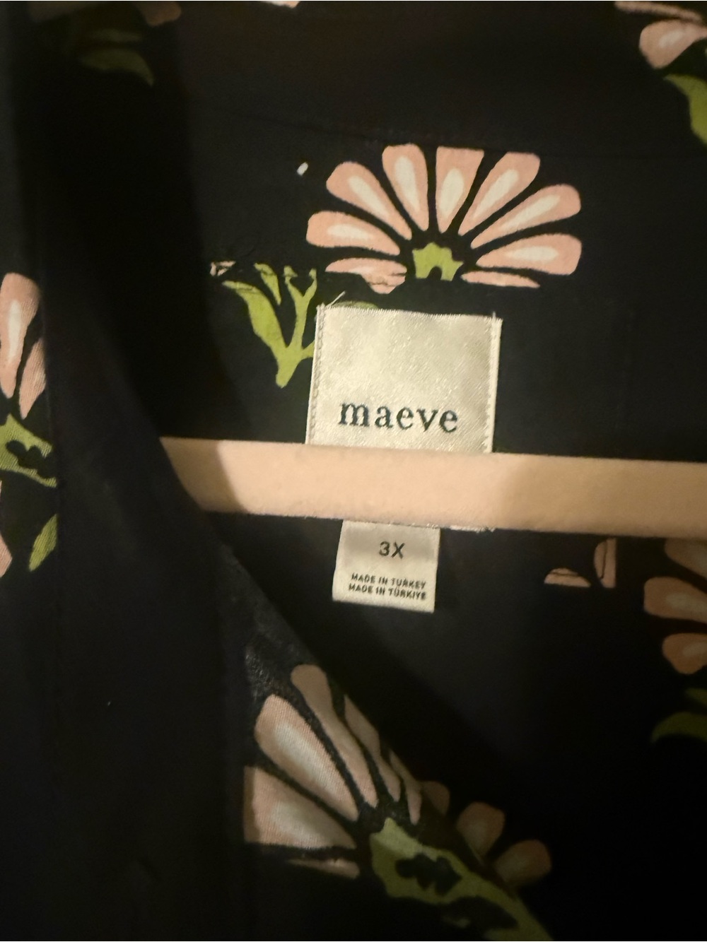 Maeve by Anthropologie Black 3/4 Sleeve Floral Midi Dress - Picture 11 of 14